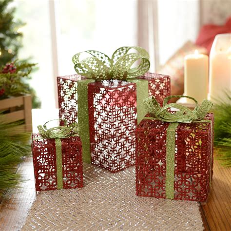 green & red metallic metal gift box|greens website.